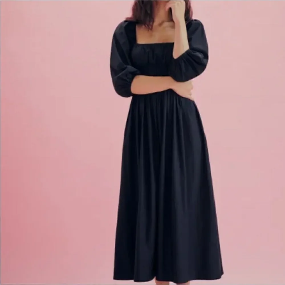 NWT Reformation Bennie midi dress in black - Picture 5 of 15